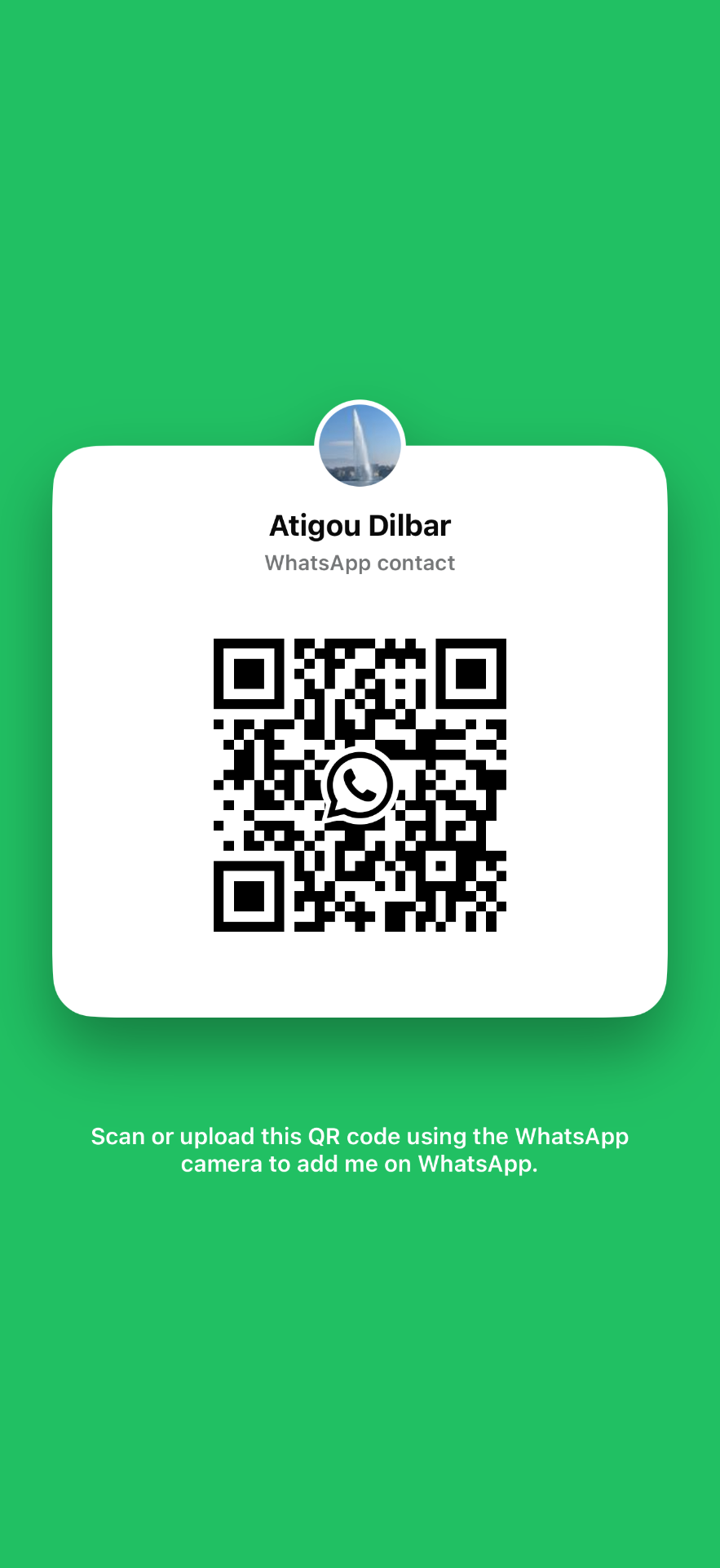 Carte de contact WhatsApp de Mamadou Atigou Diallo